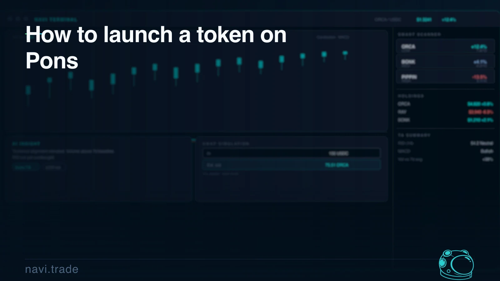 How to launch a token on Pons. NAVI article image with risk, liquidity.